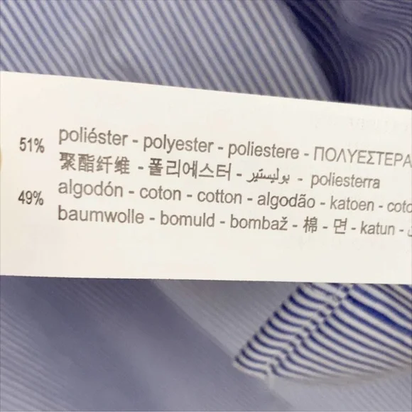 Zara Striped Button Up Shirt with Red Ribbon Accents - Picture 10 of 11